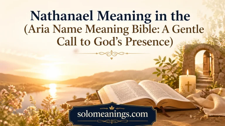 Aria Name Meaning Bible: A Gentle Call to God’s Presence