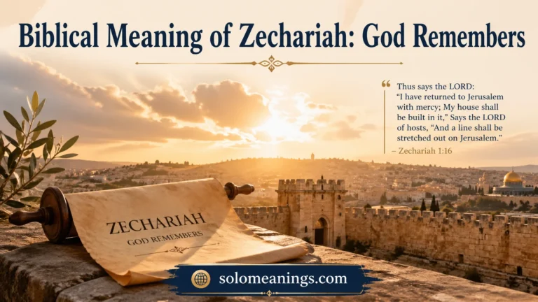 Biblical Meaning of Zechariah: God Remembers