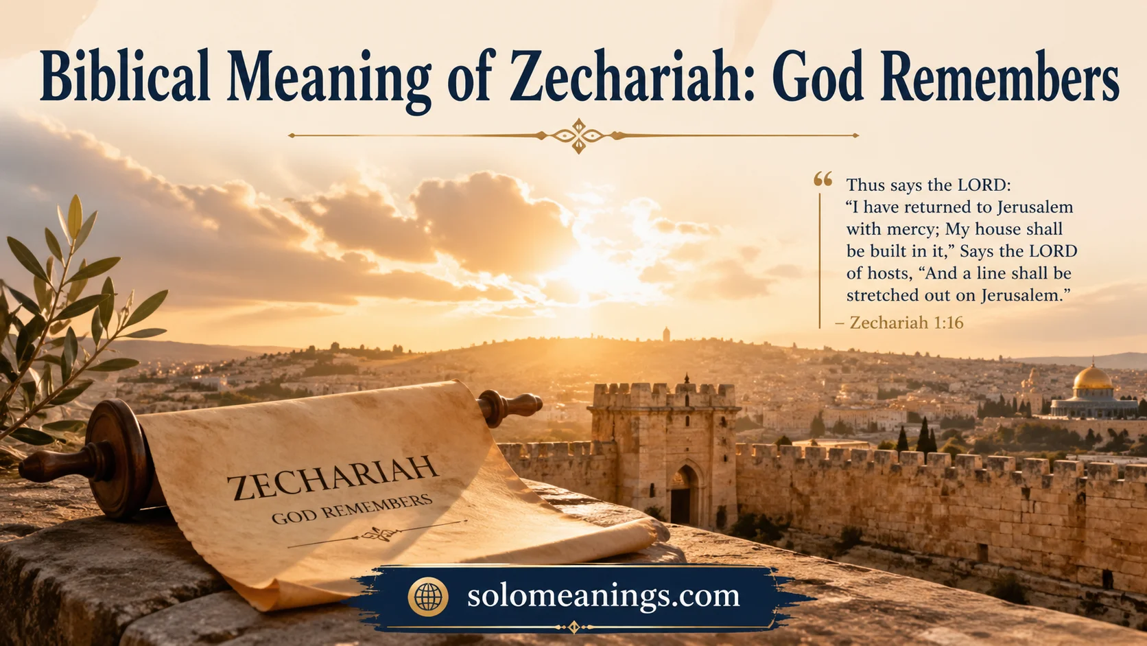 Biblical Meaning of Zechariah: God Remembers