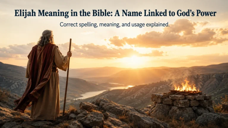 Elijah Meaning in the Bible