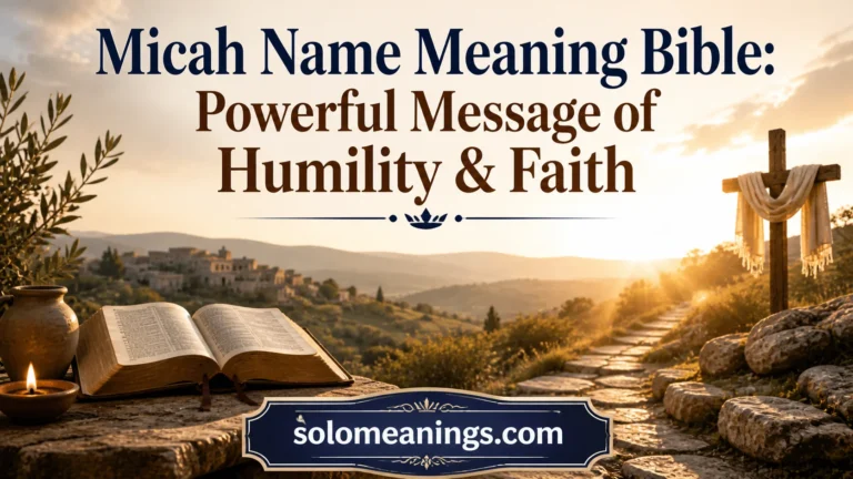 Micah Name Meaning in the Bible: Humility and Faith