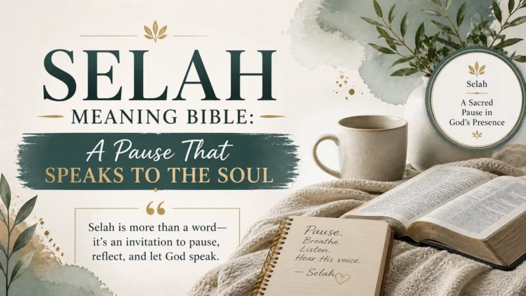 Selah Meaning in the Bible: A Soulful Sacred Pause