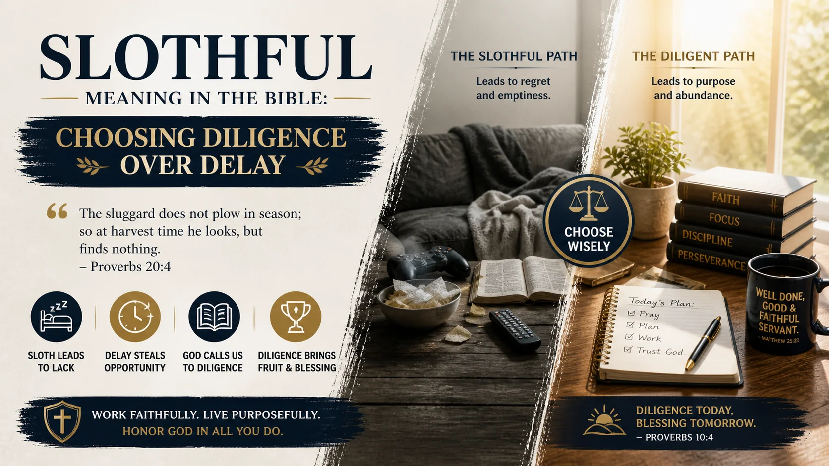 Slothful Meaning in the Bible: Choosing Diligence Over Delay 