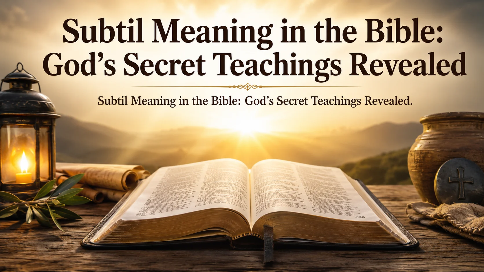 Subtil Meaning in the Bible: God’s Secret Teachings Revealed