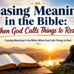 Ceasing Meaning in the Bible