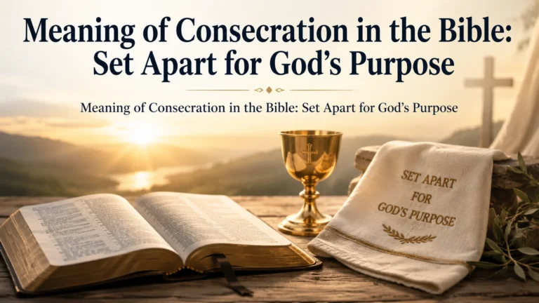 Meaning of Consecration in the Bible