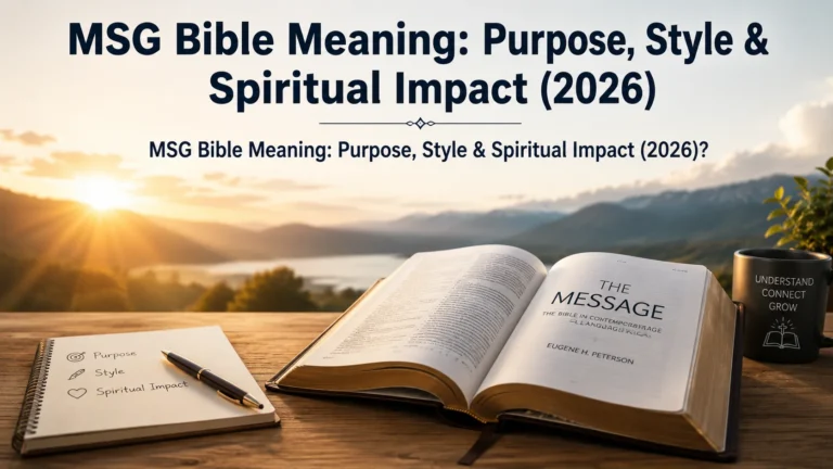 MSG Bible Meaning