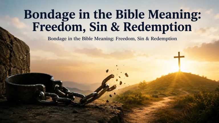 Bondage in the Bible Meaning: Freedom, Sin & Redemption