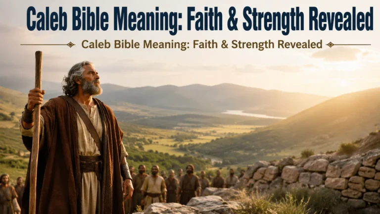 Caleb Bible Meaning: Faith & Strength Revealed