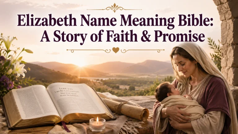 Elizabeth Name Meaning Bible: A Story of Faith & Promise