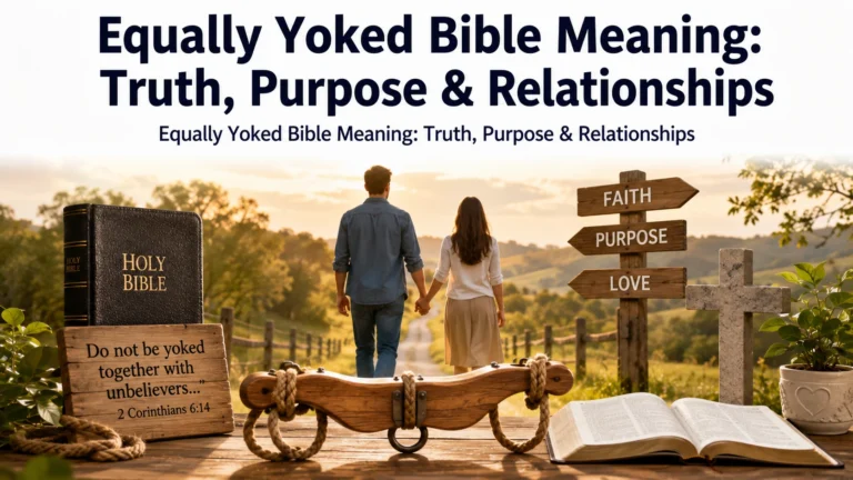Equally Yoked Bible Meaning: Truth, Purpose & Relationships