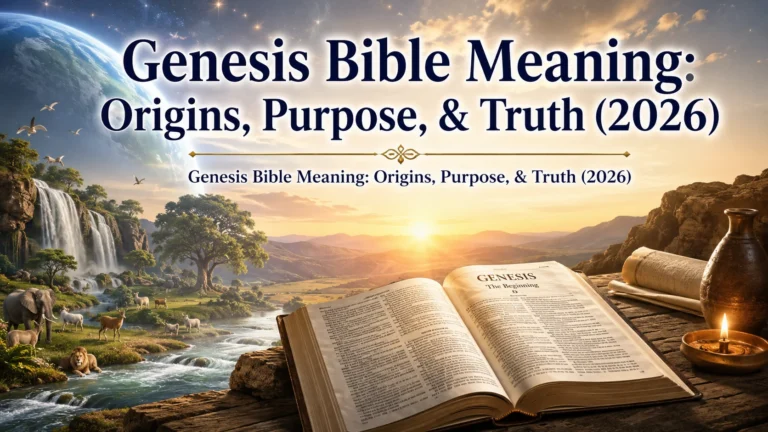 Discover Genesis Bible Meaning: Origins, Purpose, & Truth. Explore creation, faith, and timeless biblical insights in one guide.
