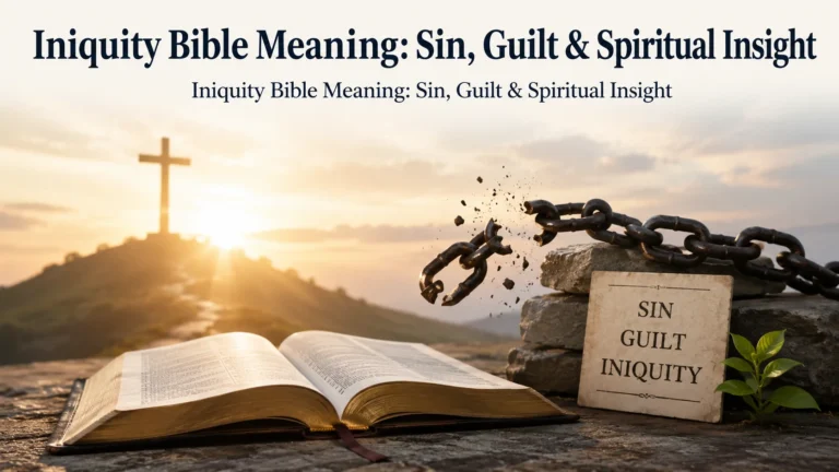 Iniquity Bible Meaning: Sin, Guilt & Spiritual Insight