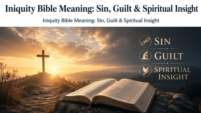 Iniquity Bible Meaning: Sin, Guilt & Spiritual Insight