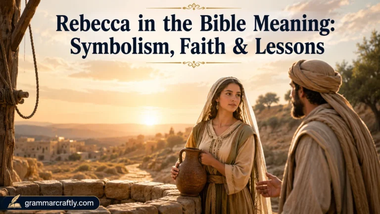 Rebecca in the Bible Meaning: Symbolism, Faith & Lessons