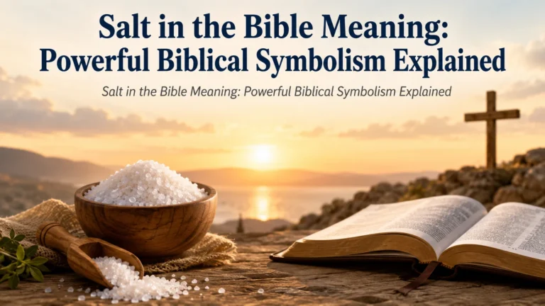 Salt in the Bible Meaning: Powerful Biblical Symbolism Explained