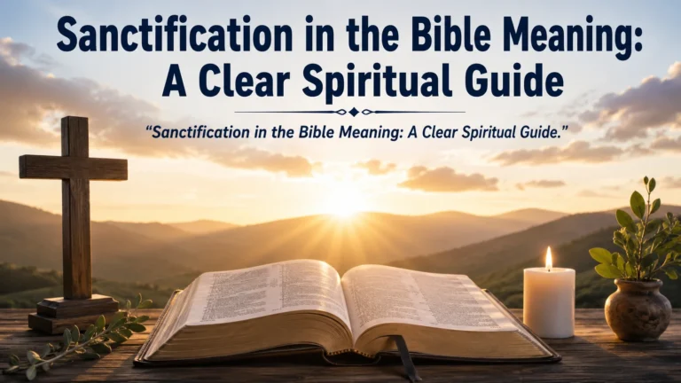Sanctification in the Bible Meaning: A Clear Spiritual Guide