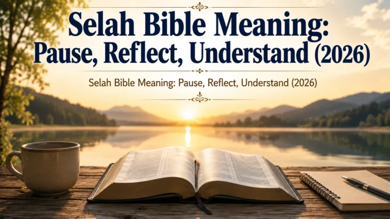 Selah Bible Meaning: Pause, Reflect, Understand