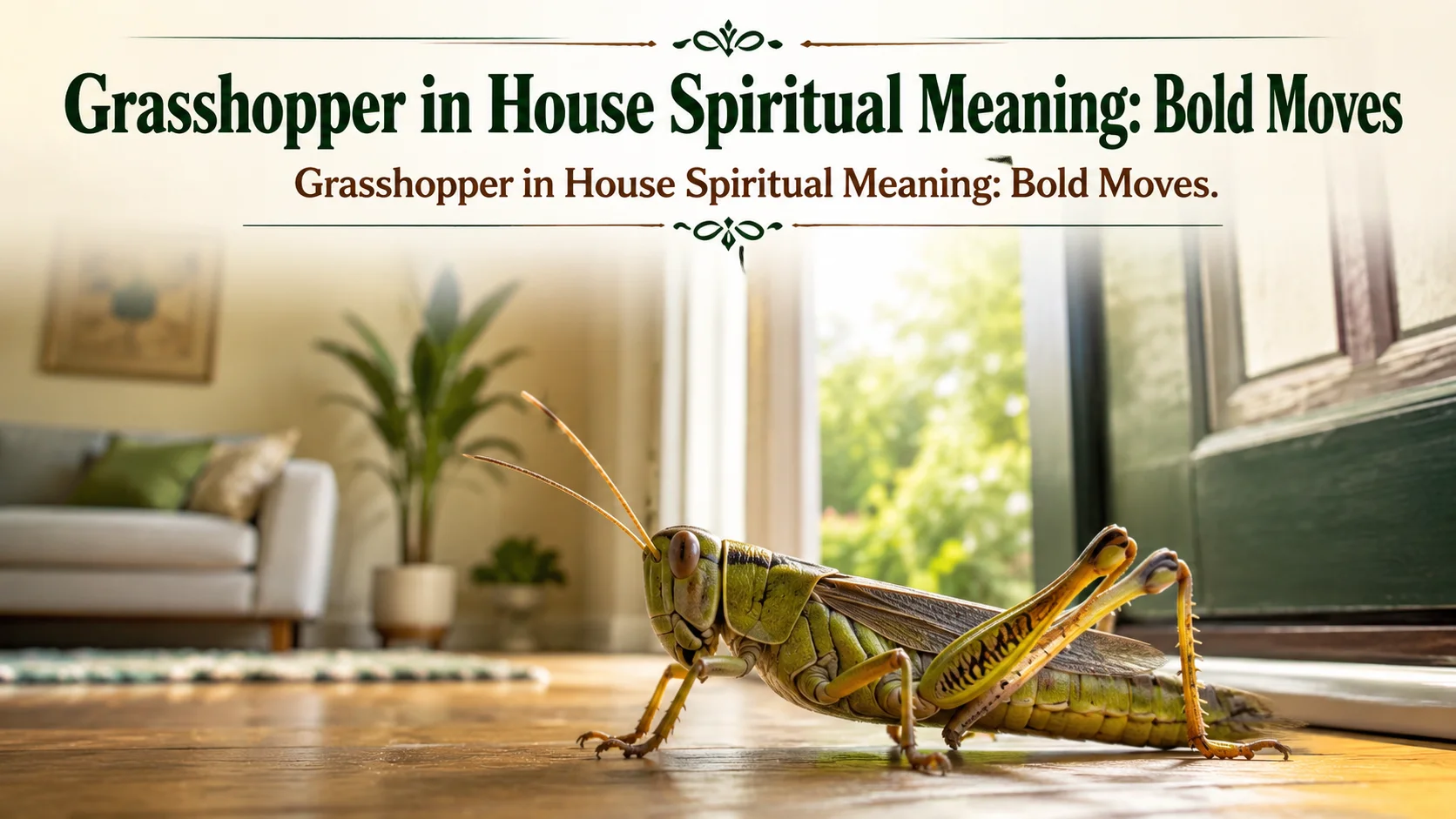 Grasshopper in House Spiritual Meaning: Bold Moves