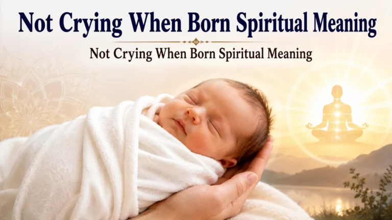 Not Crying When Born Spiritual Meaning