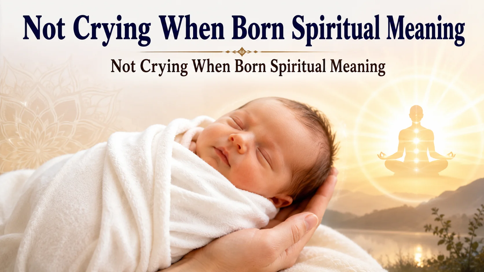 Not Crying When Born Spiritual Meaning