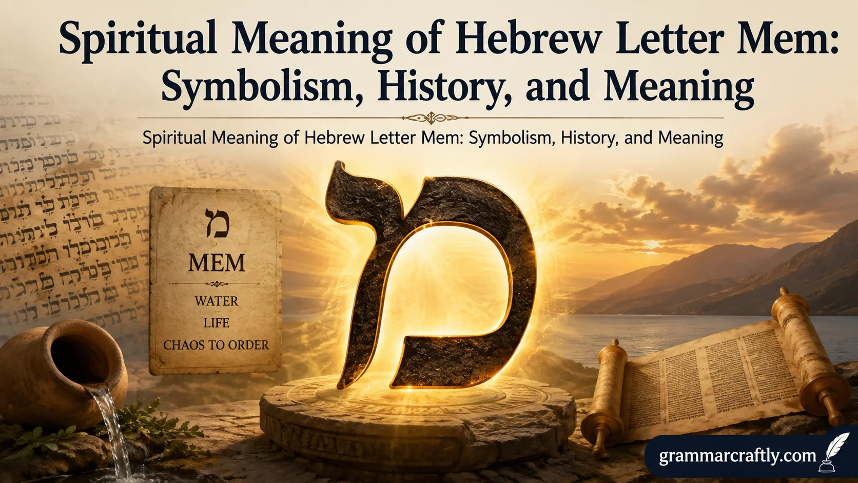 Spiritual Meaning of Hebrew Letter Mem: Symbolism, History, and Meaning