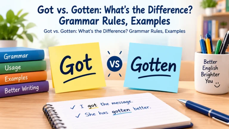 Got vs. Gotten: What's the Difference? Grammar Rules, Examples