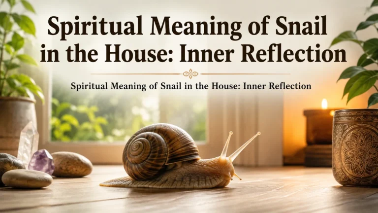 Spiritual Meaning of Snail in the House: Inner Reflection